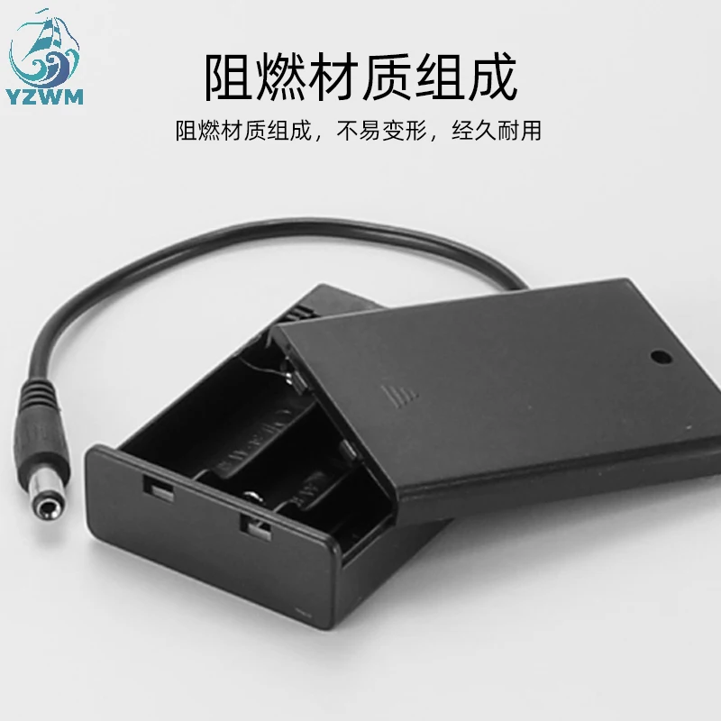 Battery Case AA No.5 AAA No.7 series Battery Box Tape Line with Switch DC Head DIY Battery Holder 1 2 3 4 6 8