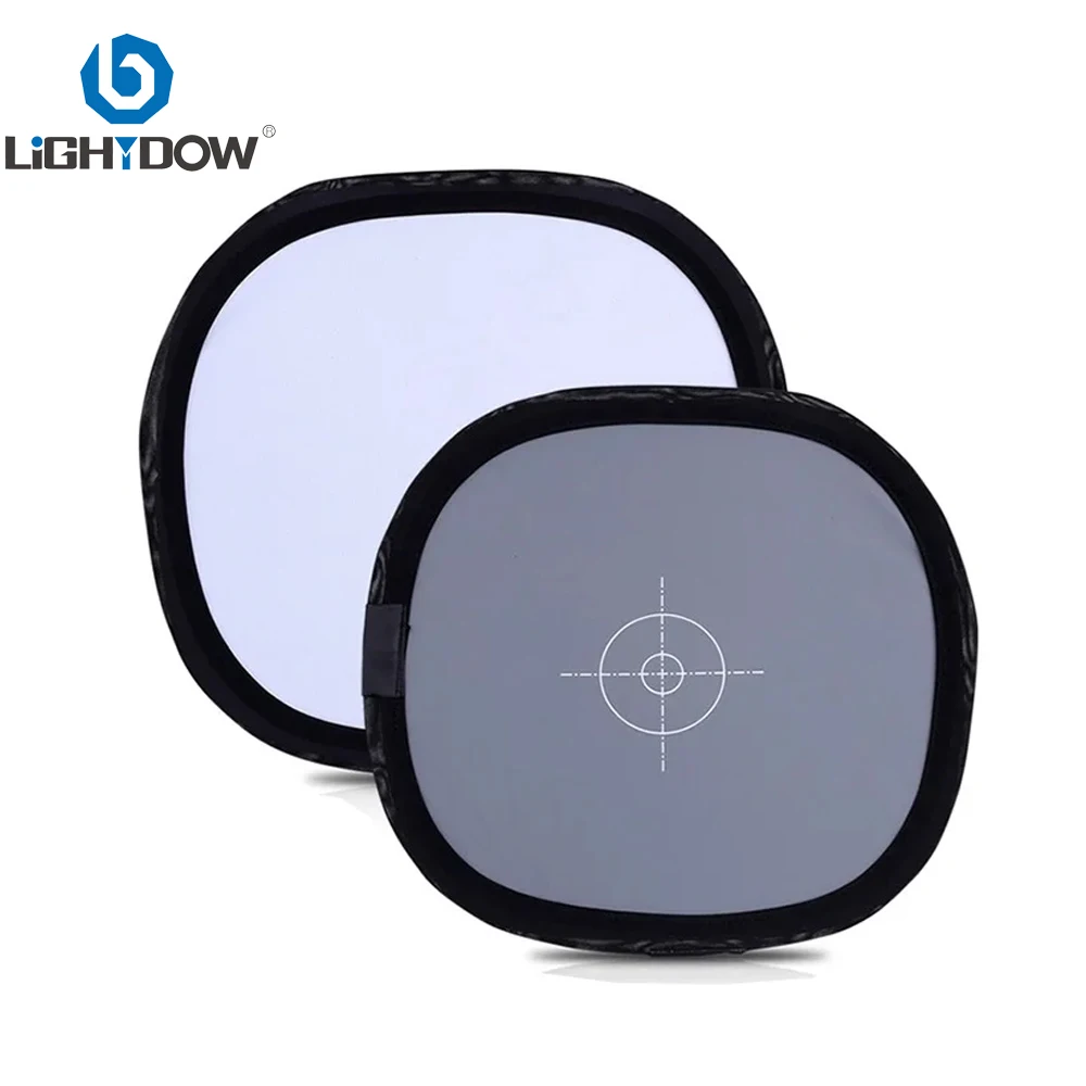 White Balance Card Lightdow 30cm 12" Inch 18% Foldable Gray Card Reflector with Carry Bag