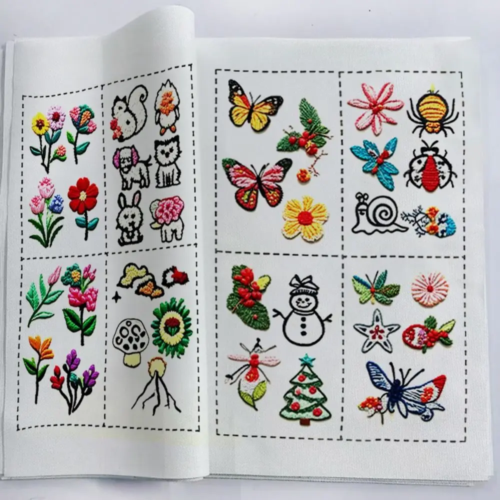 Creative DIY Stitch Book Handcrafted with Patterns Book Embroidery Stitch Books Sewing Book for Beginners