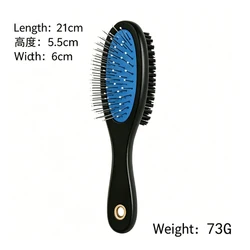 Dual - Action Natural Bamboo Pet Grooming Brush (Black)