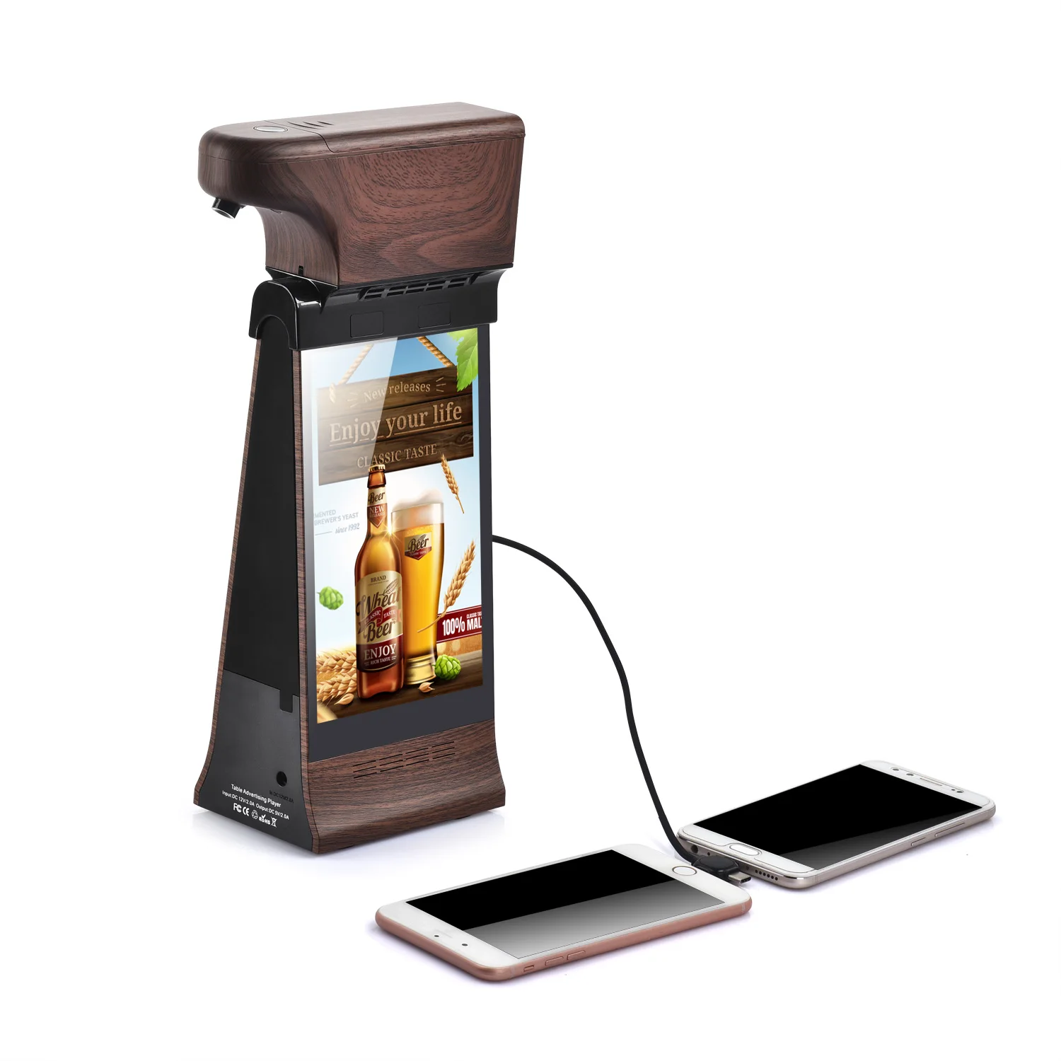 

FYD-868Plus X 8 Inch touch screen Android Digital Ads Display Table Top kiosk advertising player with Auto Dispenser