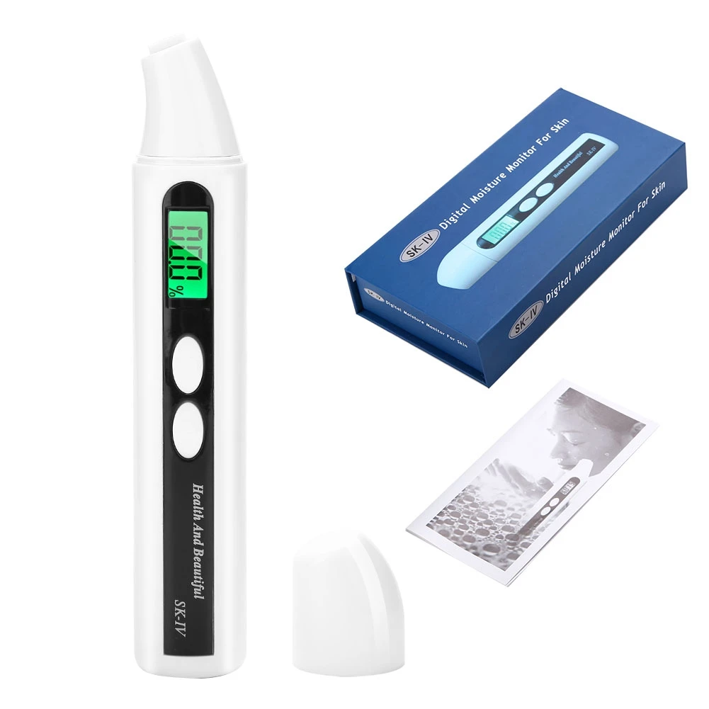 Skin Moisture Detector Skin Oil Tester 0~99.9% Digital LCD Skin Face Moisture Oil Analyzer Monitor Tester Detector Skin Tester