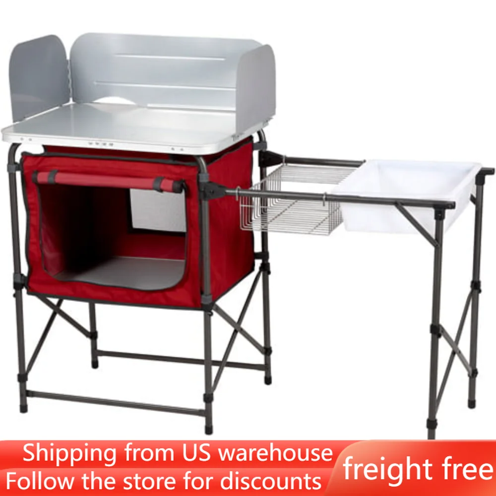 

Deluxe Camping Kitchen with Storage, Camping table,31 Height" x 13 width" x 8.25 length",freight free
