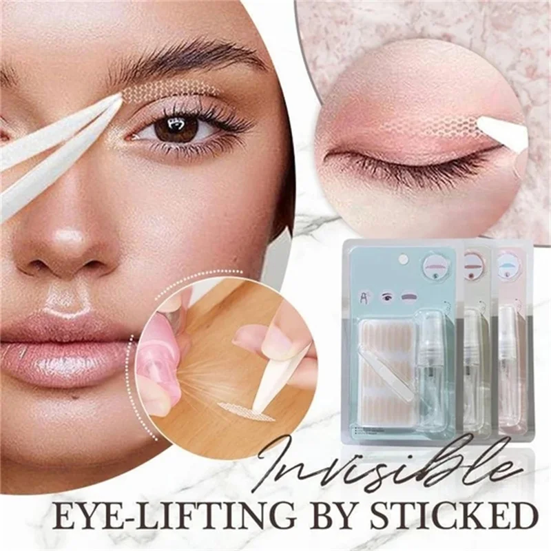 Double Fold Eyelid Tape 120 Pair Eyelid Tape Clear Beige Natural Sticker Invisible Eyelid Stickers Stripe Big Eyes Makeup Beauty Tools