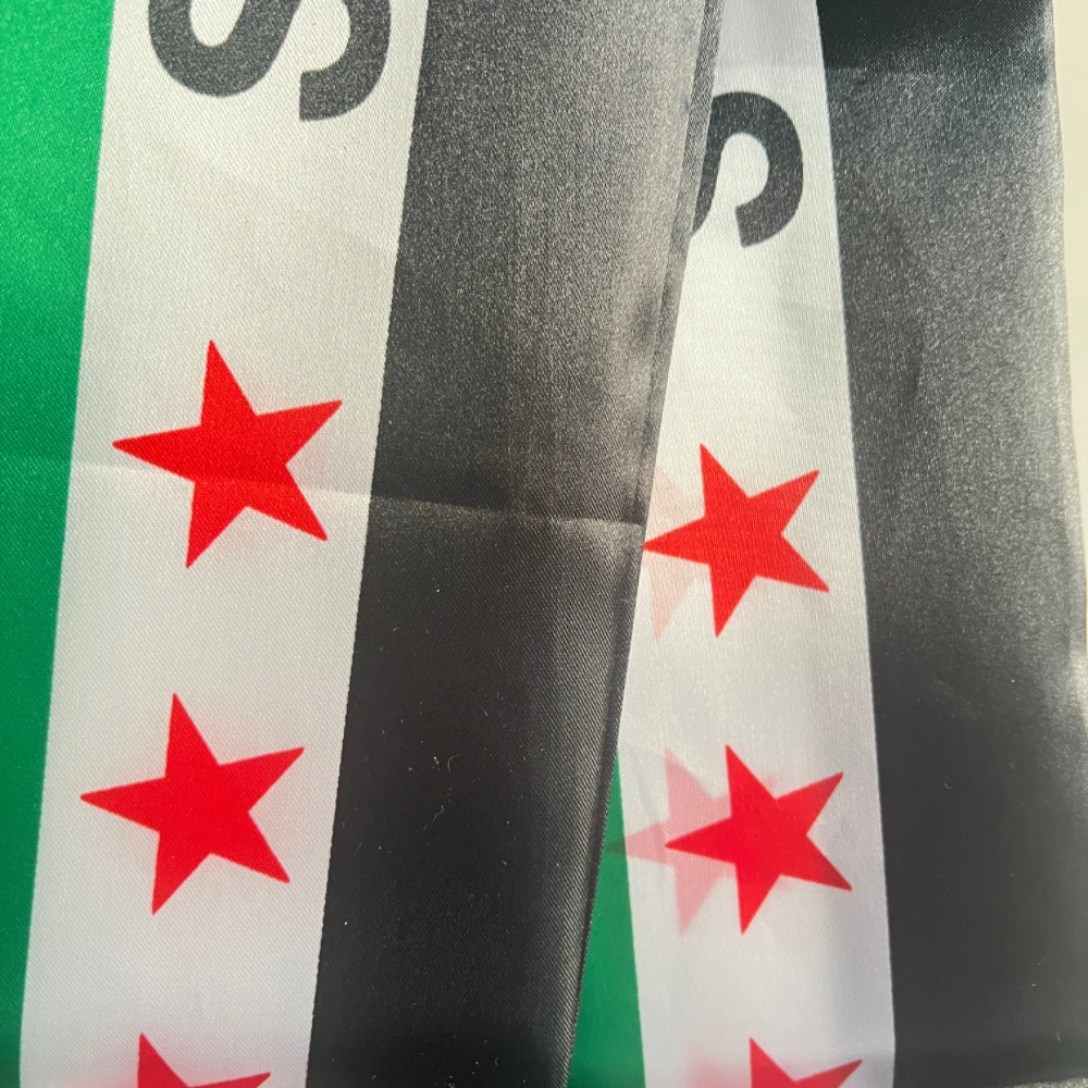 Syrian Scarf CZYSyria Scarf 14*135cm The Syrian Arab Republic Syrian Three Star Scarf Banner