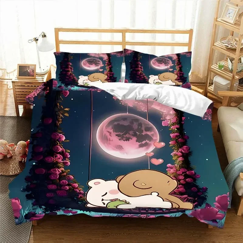 Bubu and Dudu Printing Digital Printing Bedding Set Duvet Cover Comforter Bed Single Twin Full King Queen Size Bedding Set Kids 2