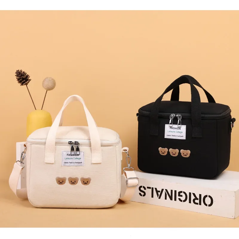 

Многофункциональная водонепроницаемая сумка для мам и младенцев, с вышивкой медведя