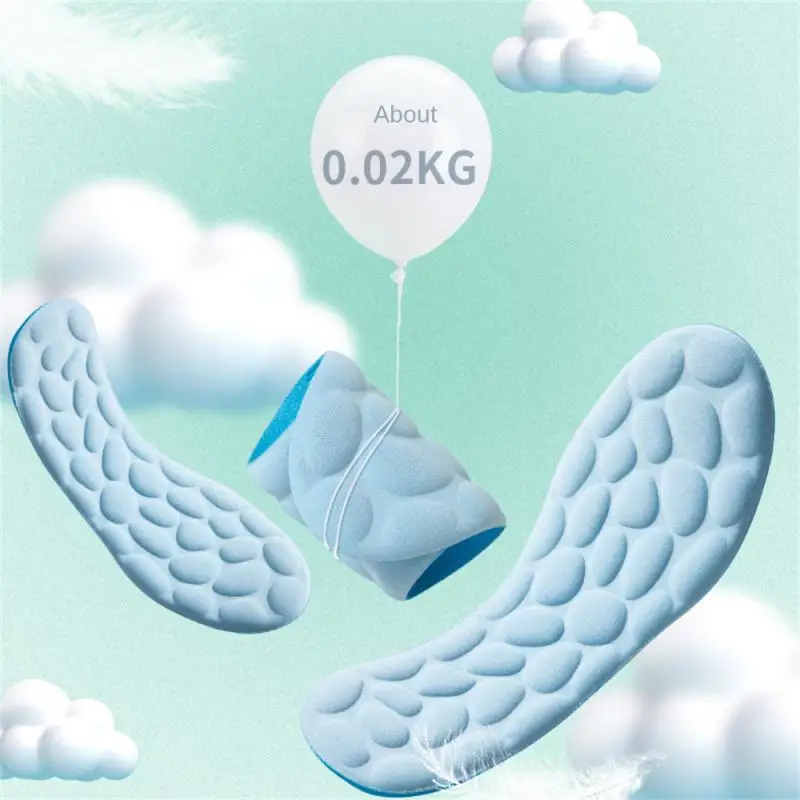 1Pair Massage Memory Foam Insoles for Shoes Sole Breathable Cushion Sport Insoles Feet Orthopedic Men Women Shoe Pads