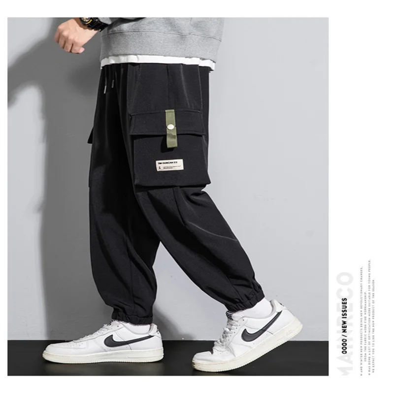 Soft, thick, and warm velvet lockdown pants, oversized men's casual pants, versatile, loose, and fashionable workwear pants
