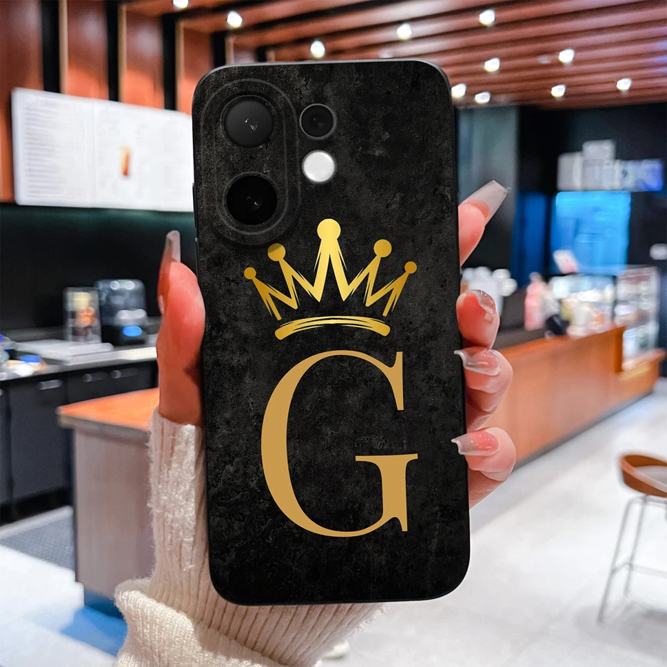 Luxe Alphabet Soft Silicone Anti-Drop Phone Case - Full Coverage