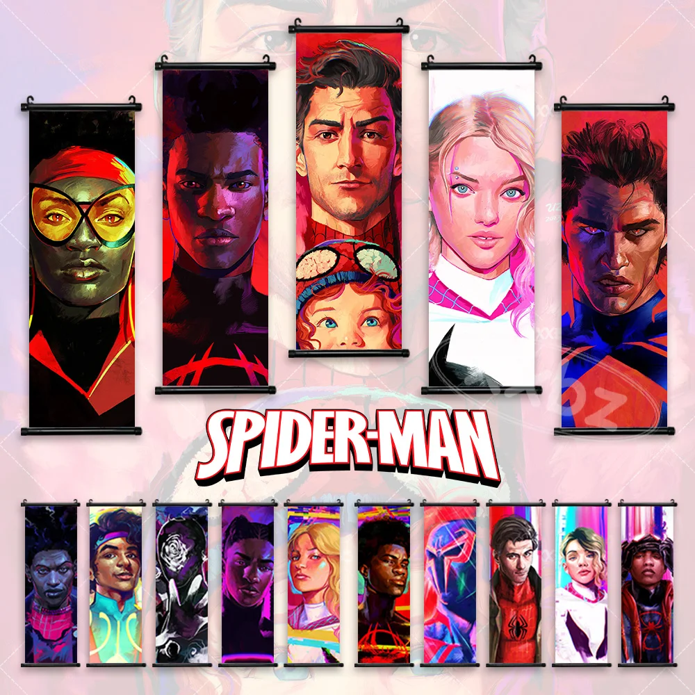 Spider Man Home Decor Peter Poster Avengers Wallpaper Fantastic Four Hanging Painting Venom Wall Art Daily Bugle Scrolls Picture