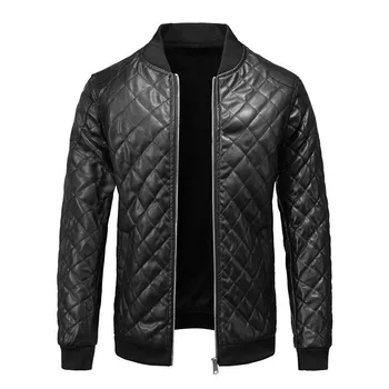Abbigliamento da motociclista da uomo Giacche in pelle casual slim fit Giacche da uomo alla moda Cappotti in pelle vintage di marca di moda Cappotto da moto da uomo 1