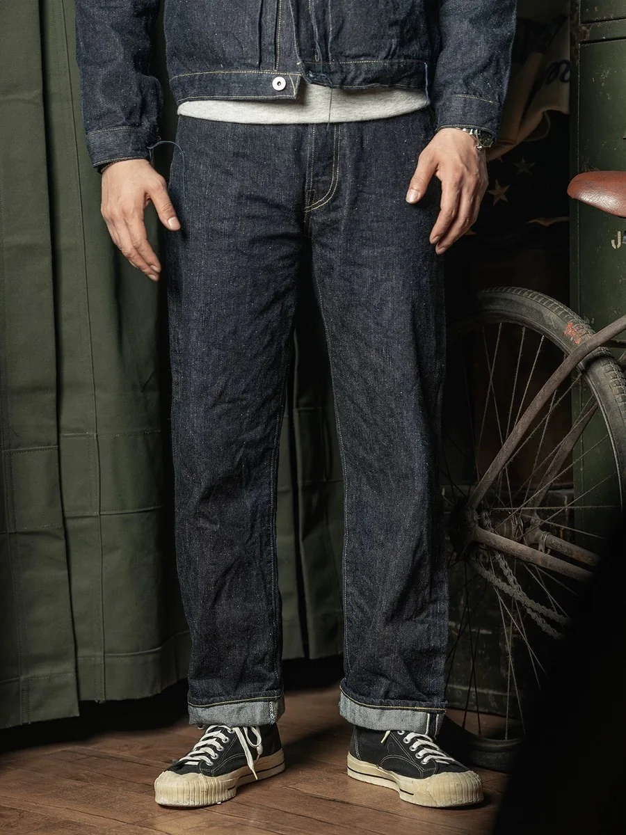 Rugged Bronson S801XX Slub Raw Selvage Denim Jeans 1943 Vintage Waist Overalls Rigid 2