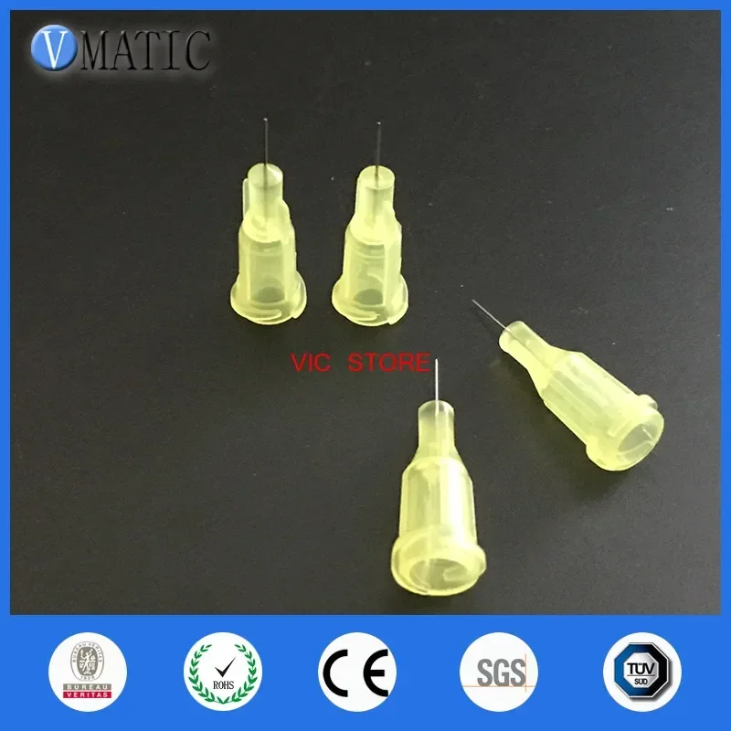 Non Sterilized Quality Assurance 100Pcs 32G 1/4'' Inch Stainless Steel Glue Dispensing Screw Syringe Needle Tips
