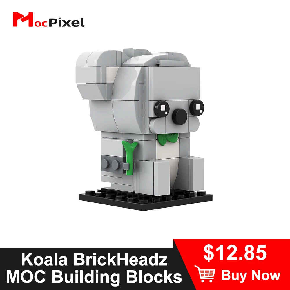 

MOCPIXEL Koala BrickHeadz MOC Building Blocks DIY Cute Animal Bricks Puzzle Children Boy Girl Educational Toys Kid Birthday Gift
