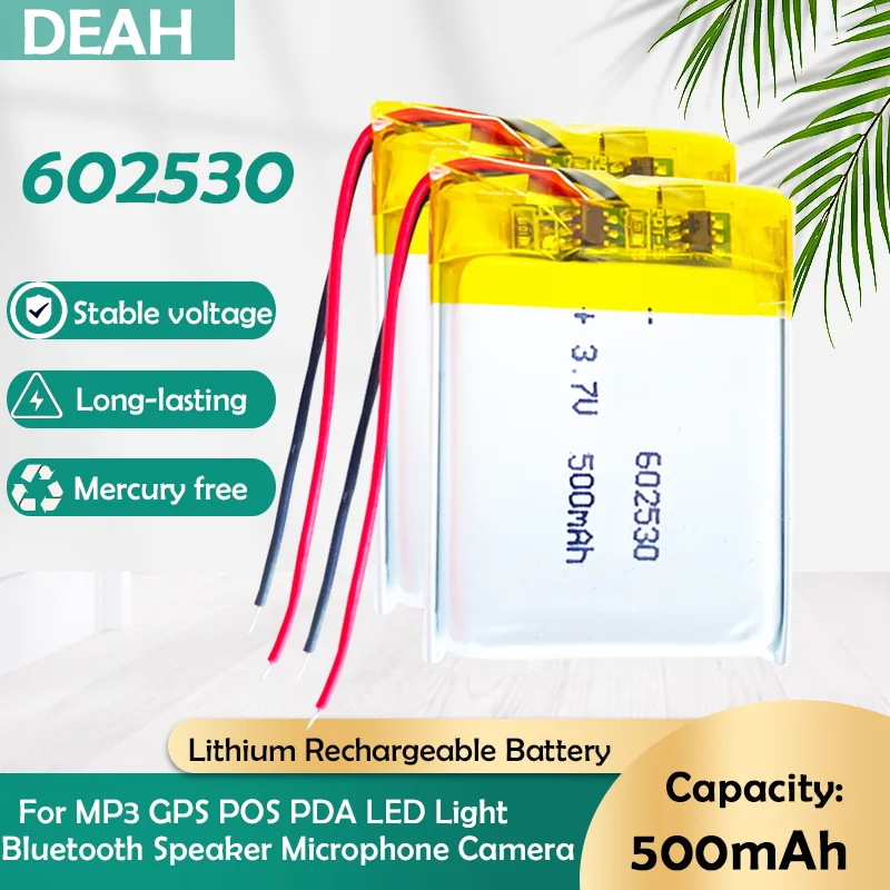 Batteria Li-Pol 500mAh 3.7V 902030 con chip di protezione Batteria Li-Pol 500mAh 3.7V 902030 con chip di protezione