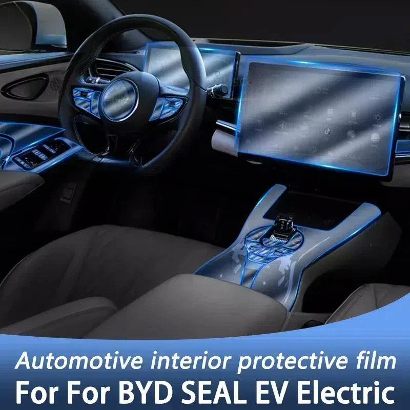 

For BYD SEAL EV 2023 2024 Gearbox Panel Navigation Screen Automotive Interior TPU Protective Film Cover Anti-Scratch Sticken