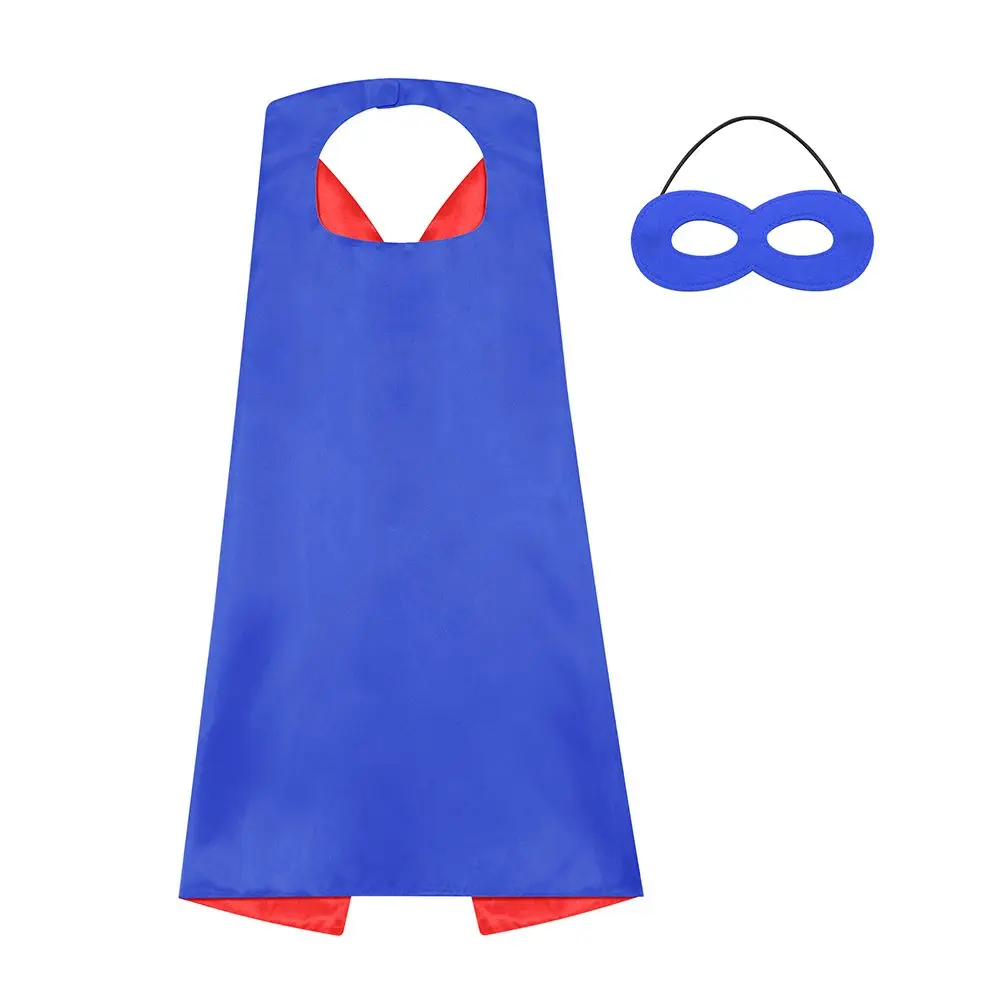 새로운 어린이 선물 공연 소품 소년 소녀 망토 할로윈 코스프레 슈퍼히어로 의상 슈퍼히어로 망토 마스크