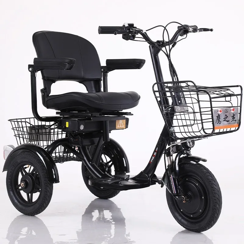 peu stock portable handicap 12 inch electric disabled 3 wheel scooter electric adult for the elderly