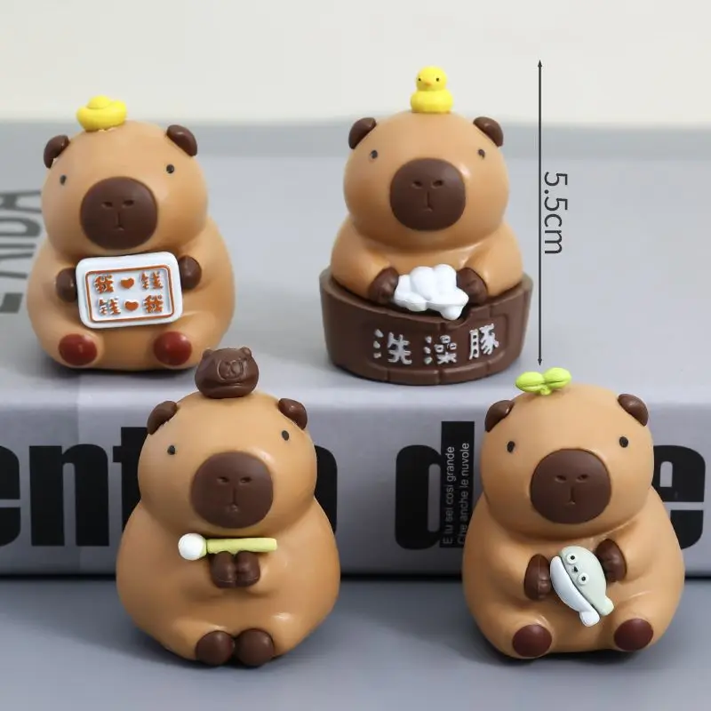 Capybara-Kuchenaufsatz, niedliche Tierfigur, Capybara-Kuchendekorationen für Capybara, Babyparty, Geburtstagsfeier, Dekorationen, Zubehör – Detail 17
