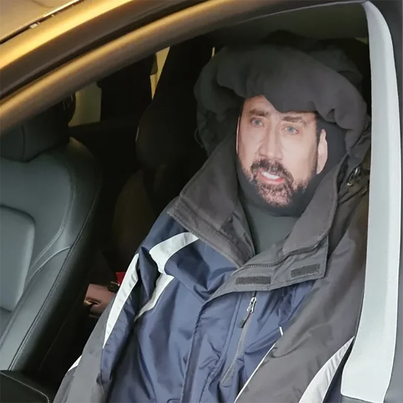 Car headrest full face cover visual mesh simulation Kanye Kobe mask cosplay for car interior seats Halloween decoration