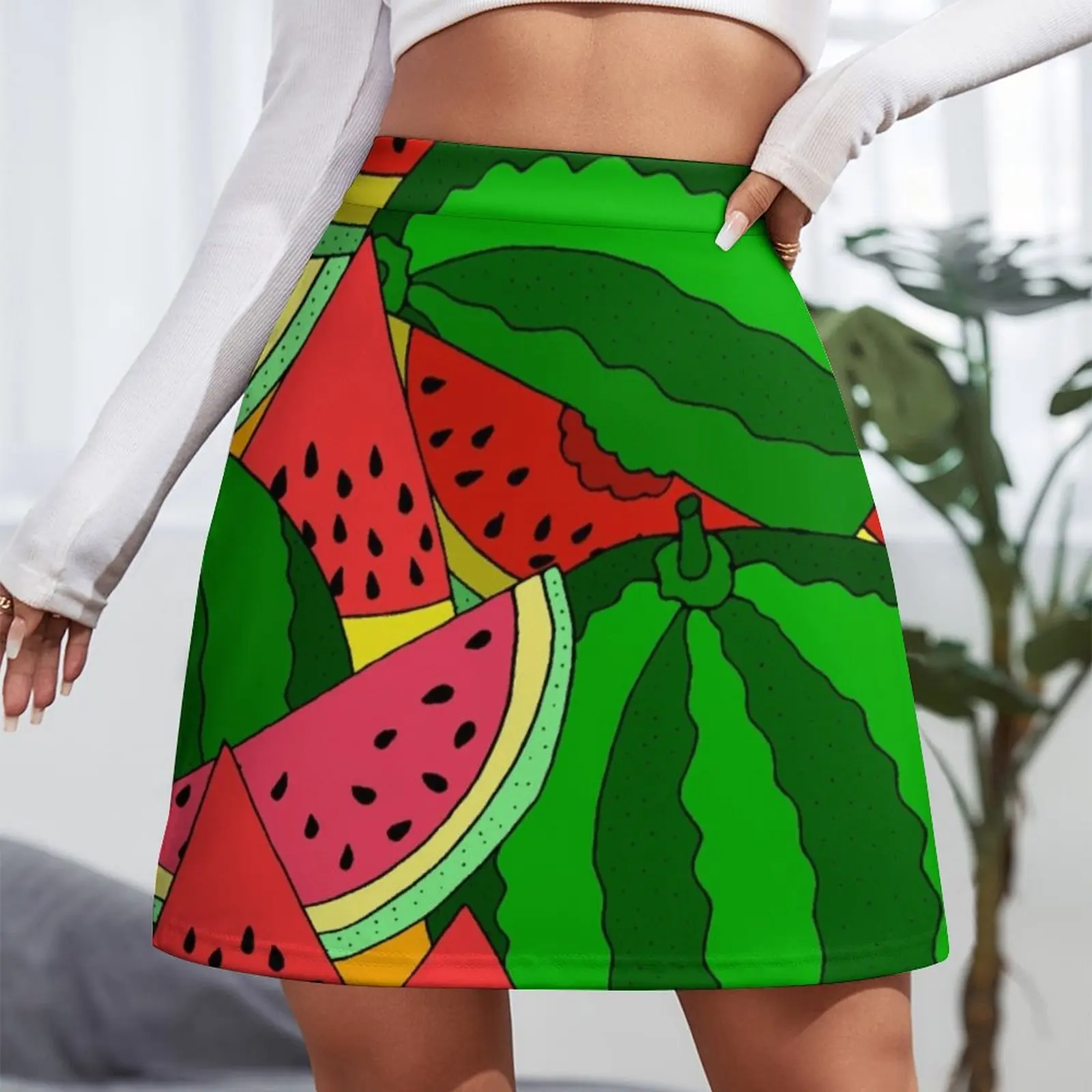 Watermelon Pattern Mini Skirt sexy short mini skirts Woman skirt korean style Skirt shorts