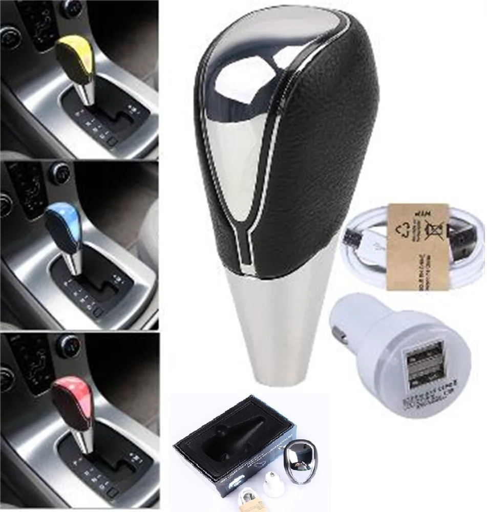 7 Colors Change Car Touch Sensor Led Lighted Gear Shift Knob Light Multicolor Speed Leather Gear
