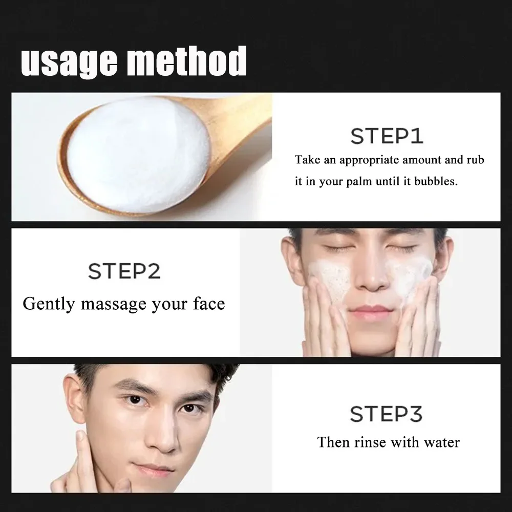 LAIKOU Men Facial Cleanser Face Washing Moisturizing Man Skin Care Oil Control Blackhead Remove Scrub Cosmetics Deep Norishing