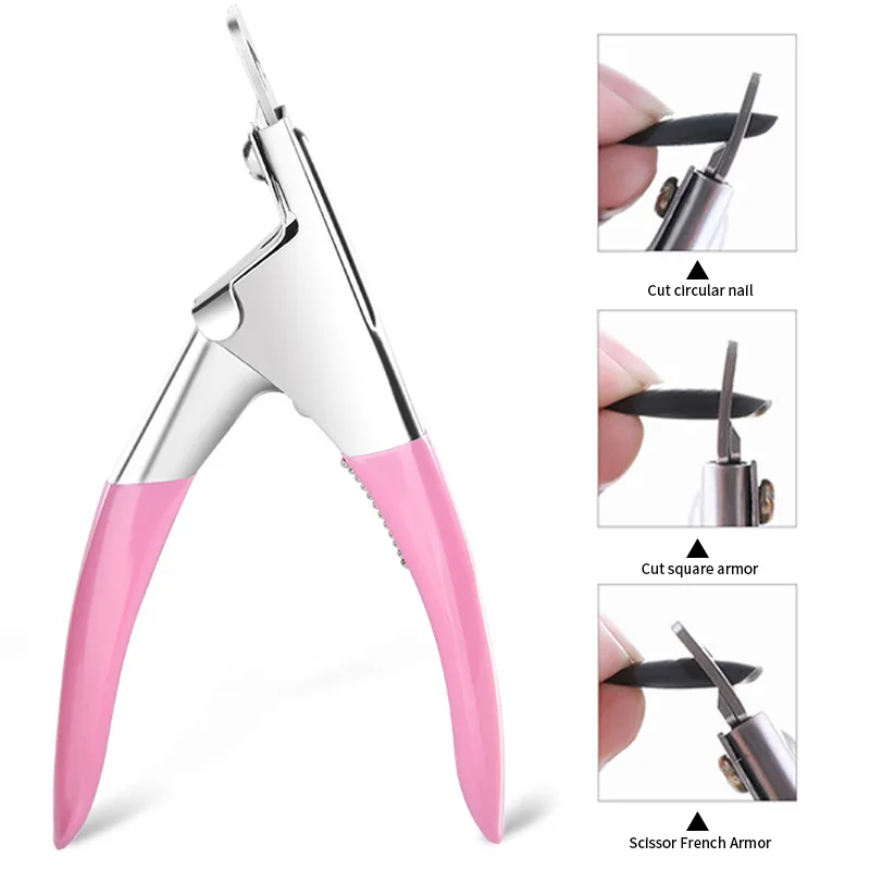 1PC Professional Fake Nail Cutter Nail Clippers U-Shaped False Acrylic Tips Stainless Steel Scissors Manicure Accessories