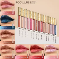 FOCALLURE 15 Colors Metallic Lip Gloss Glitter Liquid Lipstick Diamond Lip Tint Moisturizing Shiny Lip Glaze Makeup Cosmetics 1