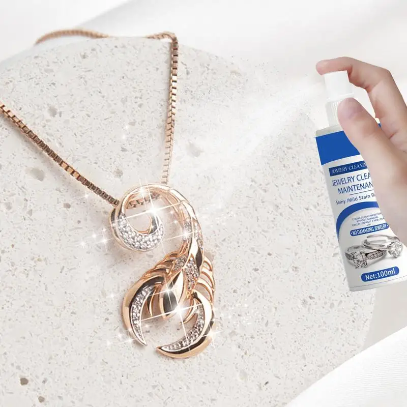 Jewelry Cleaner 100ml Jewelry Spray Cleaner Anti Tarnish Spray Engagement Ring Earring For Silver Gold Luxury