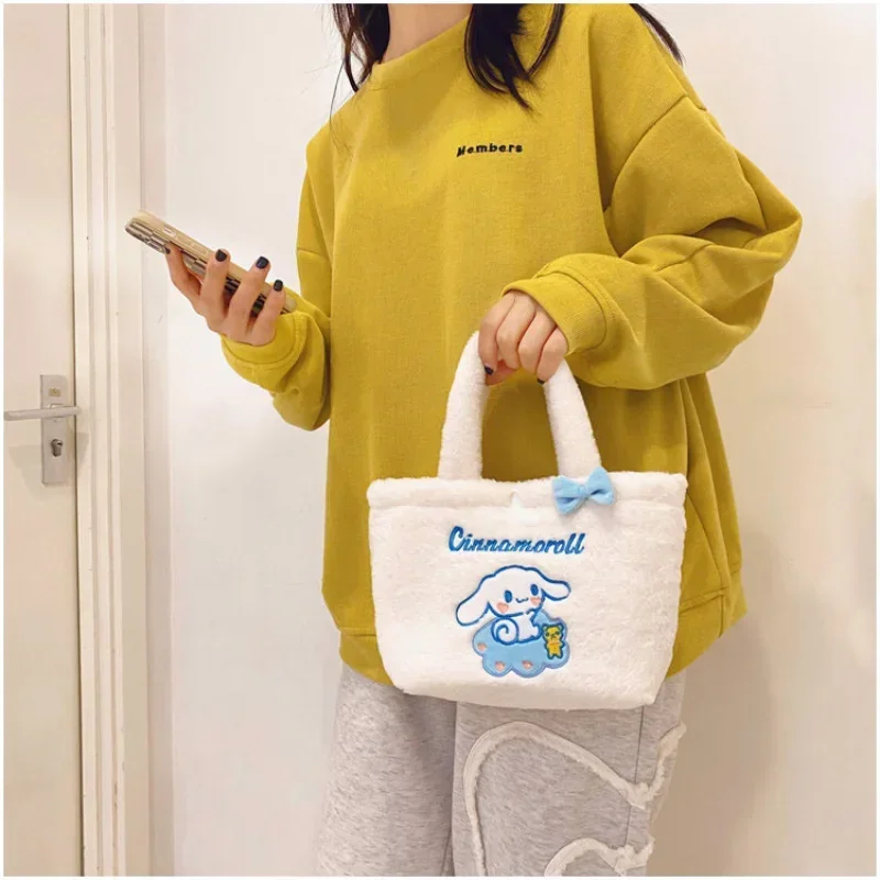Hello Kitty Cute  Bag for Women Plush Kuromi Cinnamoroll My Melody Purses and Handbags Sanrio Kawaii Mini Bag Birthday Gifts 4