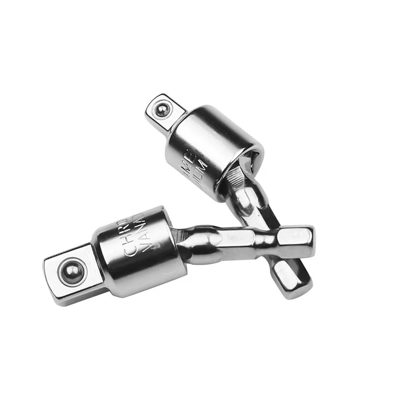 360 ° 에어 스크루 드라이버 링크 로드 1/4 3/8 1/2 전기 렌치, 육각 핸들-사각형 헤드 소켓 변환 연결