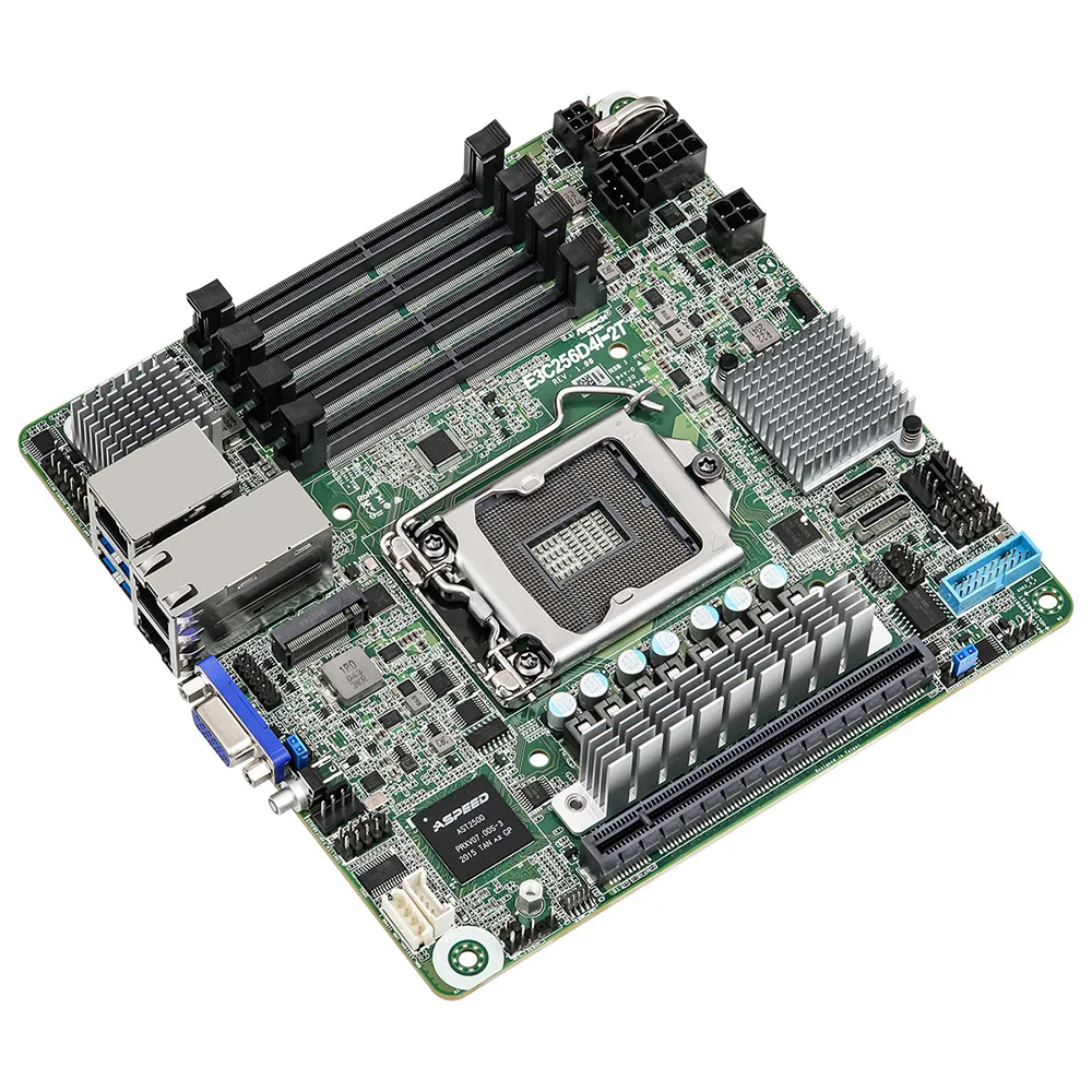 E3C256D4I -2T NAS Server Motherboard For ASRock ITX Support E-2300 High Quality 5 E3C256D4I -2T NAS Server Motherboard For ASRock ITX Support E-2300 High Quality - Image 3