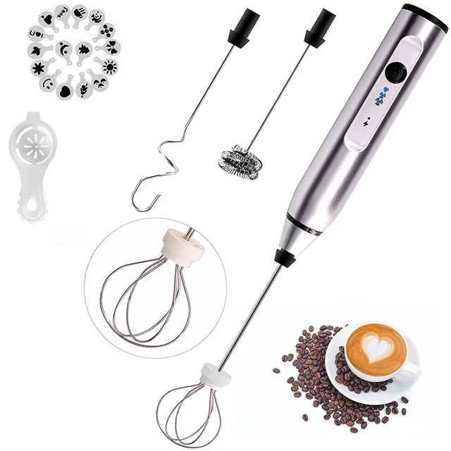 Electric Mixer 3 Speed Milk Frother Hand Blender Stirrer USB Rechargeable  Eggbeater Mini Foamer Whisk for