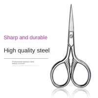 1Pcs Stainless Steel Small Makeup Grooming Scissors Eyebrows For Manicure Nail Cuticle Beard And Mustache Trimmer Nose Hair Tool 2