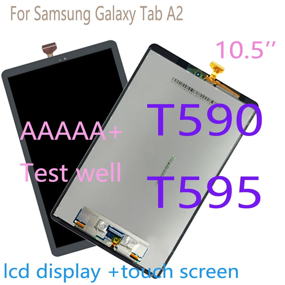 

Tested 10.5’’ For Samsung Galaxy Tab A2 T590 T595 SM-T595 SM-T590 LCD Display Touch Screen Digitizer Full Assembly Replacement