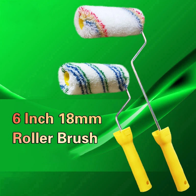 6-Inch 18mm Long Bristle Roller Brush Thick Hair Long Hair Roller Brush FRP Epoxy Glue External Wall Roller Brush Cecoration