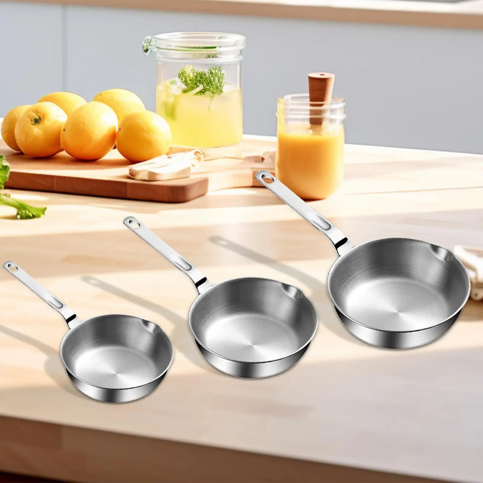 Stainless Steel Frying Pan Oil Warmer Ergonomic Handle Fried Steak Pot for Kitchen All Stovetops Induction Cooker Home Stoves Stainless Steel Frying Pan Oil Warmer Ergonomic Handle Fried Steak Pot for Kitchen All Stovetops Induction Cooker Home Stoves