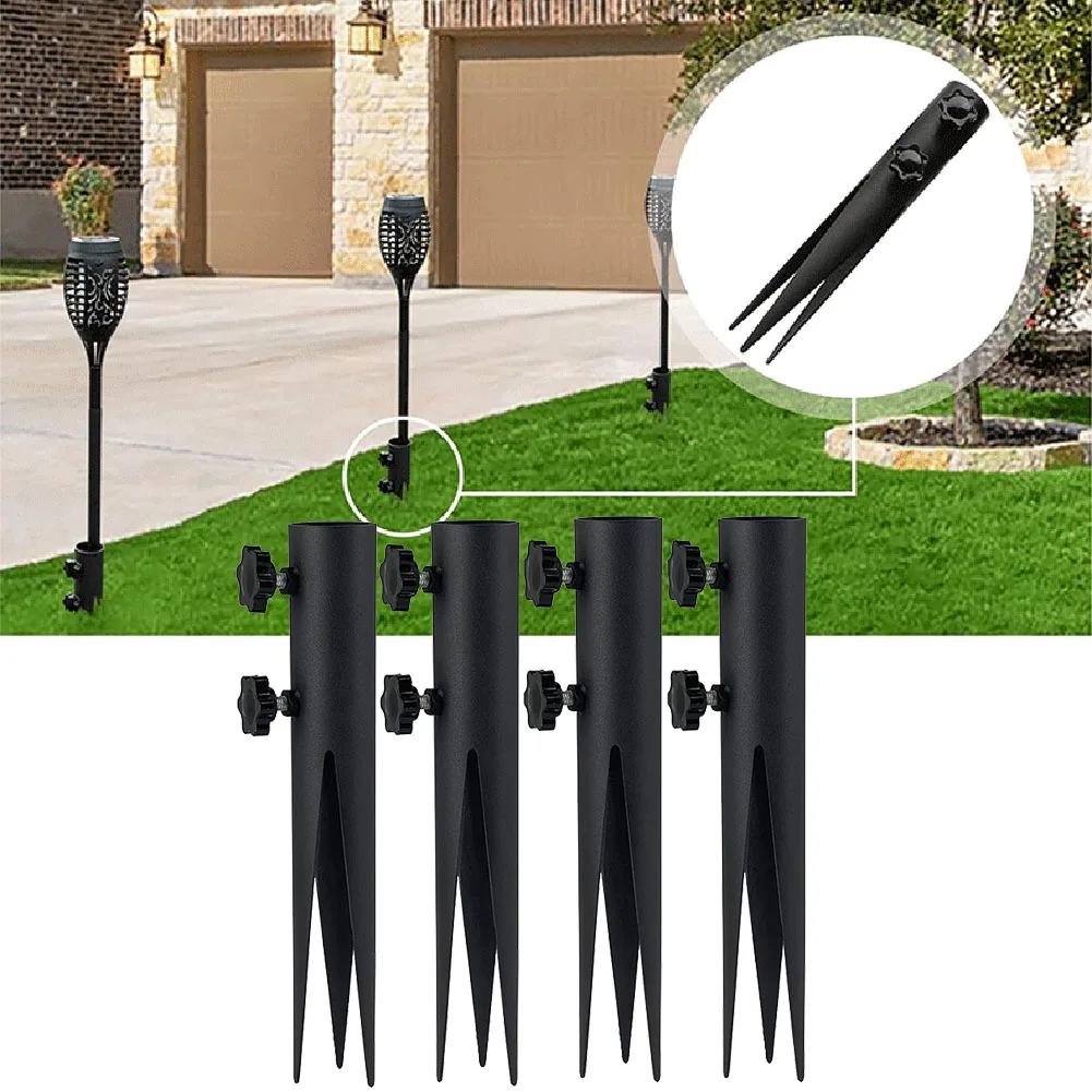 

4Pcs Garden Stakes For Outdoor Solar Lights Torches Flags Flagpoles Umbrellas Stand Holder Bracket Yard Garden Lawn Decoration