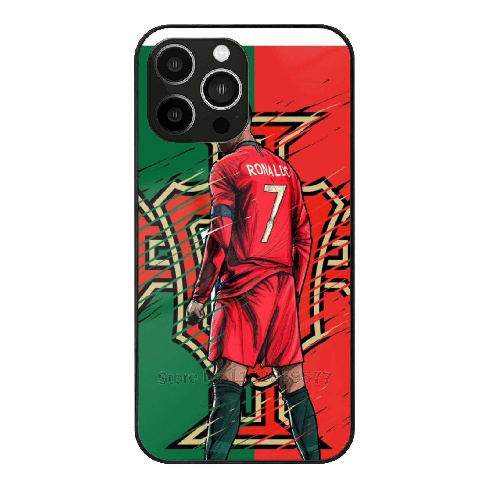 

Soft Glass Case For Iphone 15 14 13 12 11 Pro X Xs Xr 7 8 Max Mini Cover Portugal Soccer Futbol