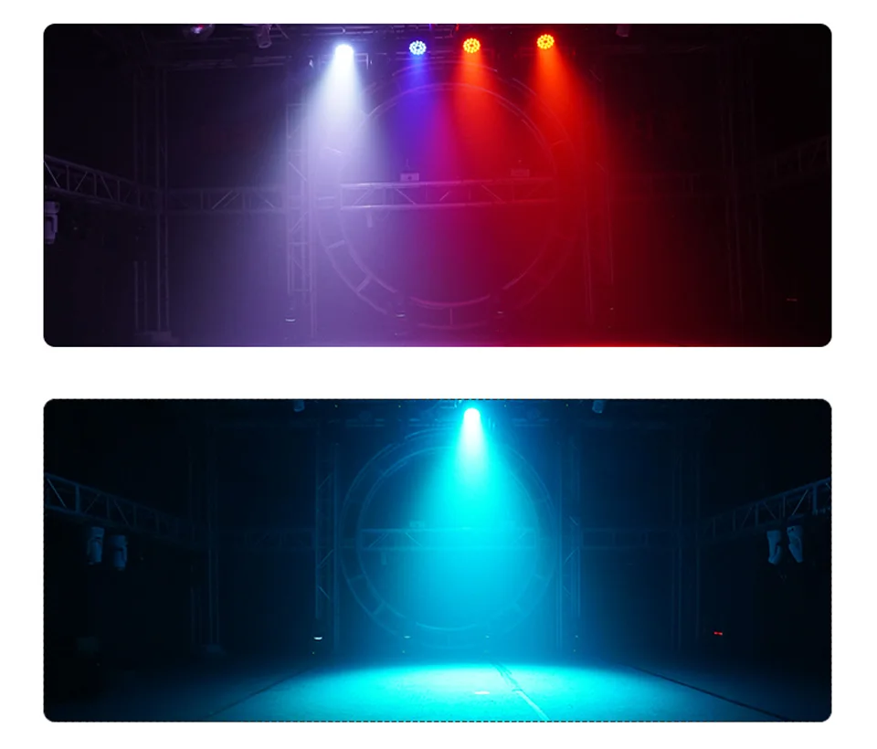 High Power 18Pcs Par Light DMX Full Color Par Light 200W Stage Wash Ambient Ligh