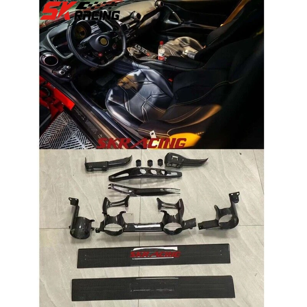 Per Ferrari 812 Superfast Interior Trim Kit 14 Pezzi Bodykit In Carbonio Secco Parti Di Automobili