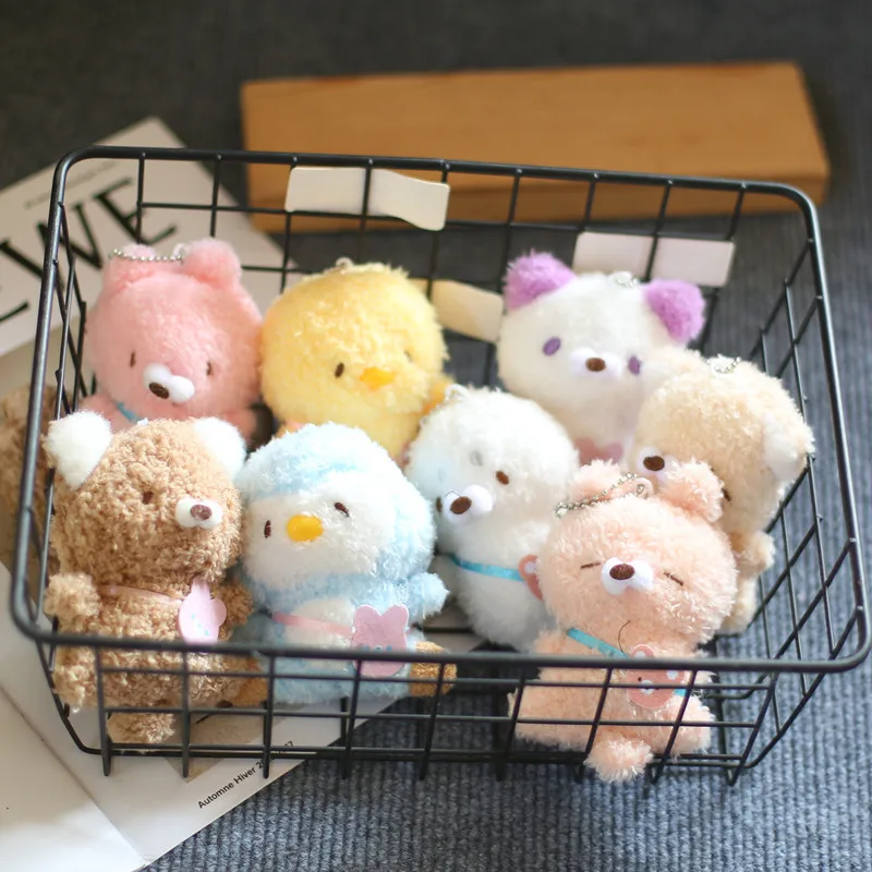 동물 곰 병아리 펭귄 인형 봉제 인형, 봉제 장난감, 키링 펜던트, 어린이 선물, 매우 귀여운 10cm, 로트당 40 개, 도매