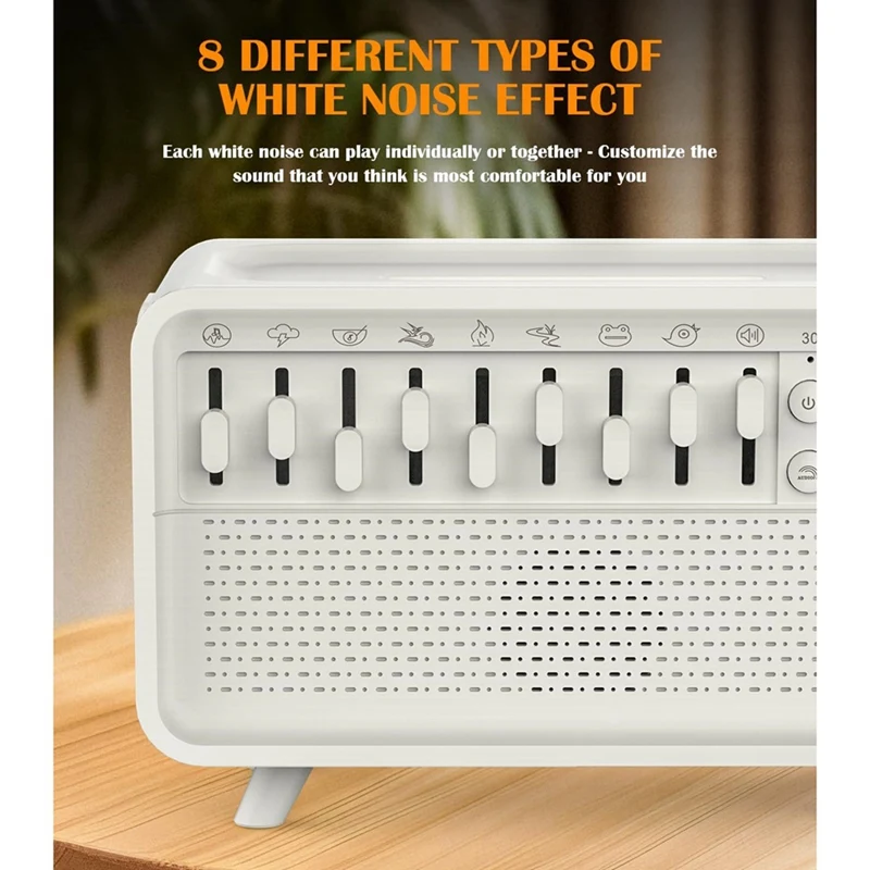 White Noise Machine Diffuser Air Aroma Diffuser Humidifier With 8 White Noise Adjustable, Night Light, Bluetooth Speaker 5