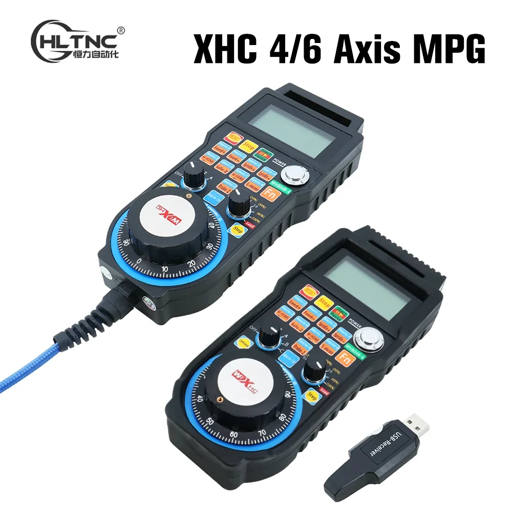 ★CNC Mach3 USBワイヤレス手動パルス発生器WHB04B-4 　新品★ XHC WHB04B CNC Wireless Handwheel