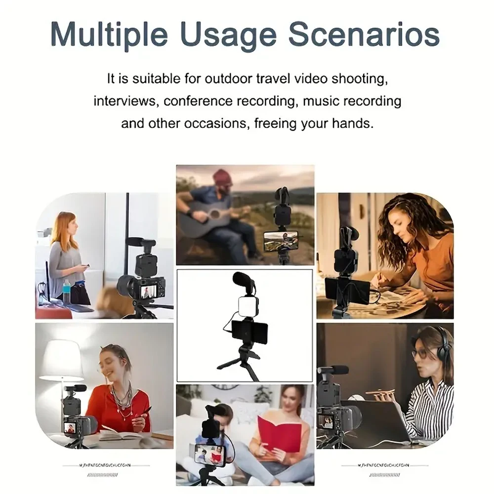 Phone Tripod Mobile Video Production Kit Multi-functional Mobile Phone Fill Light Stand Live Desktop Tripod Stand