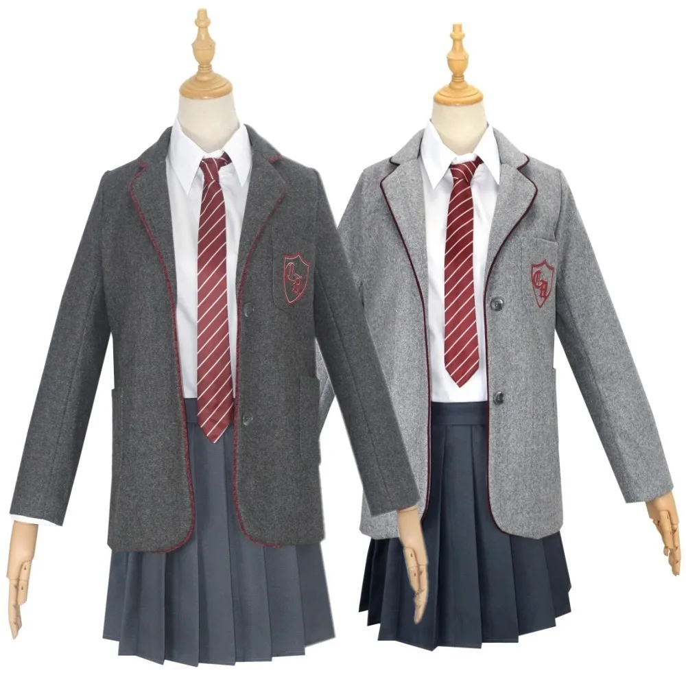 Film Matilda Costume Cosplay Ragazze Uniforme Scolastica Cappotto Gonna Roald Dahl Matilda The Musical Halloween Cosplay Outfit Per Bambini