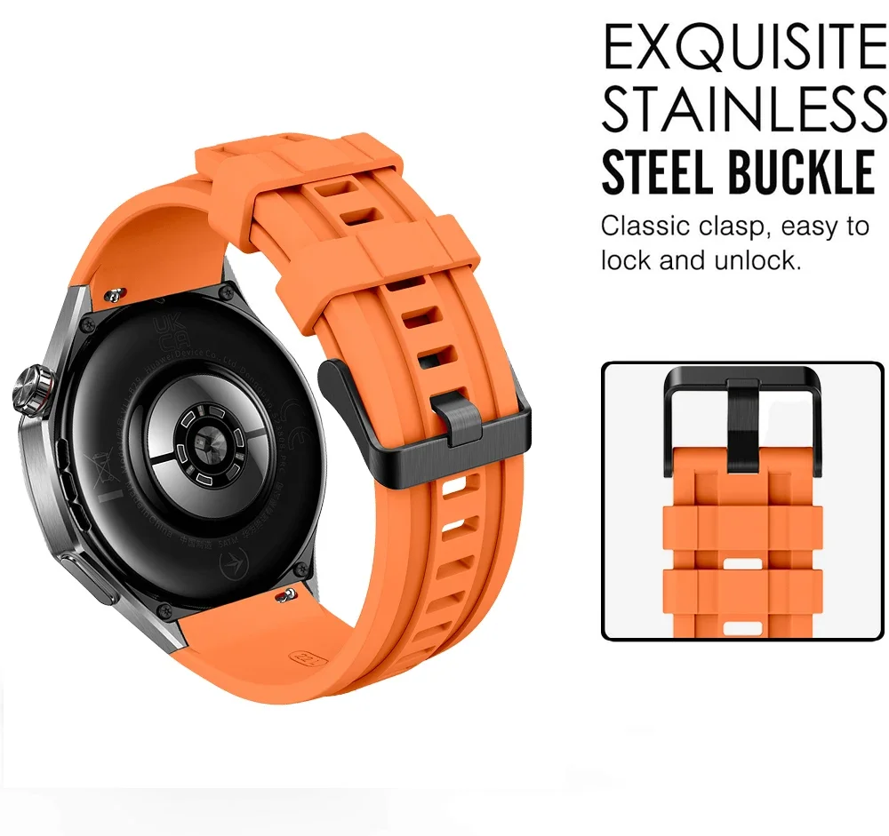 Premium Silicone Replacement Watch Band - No Gaps, Proprietary Design