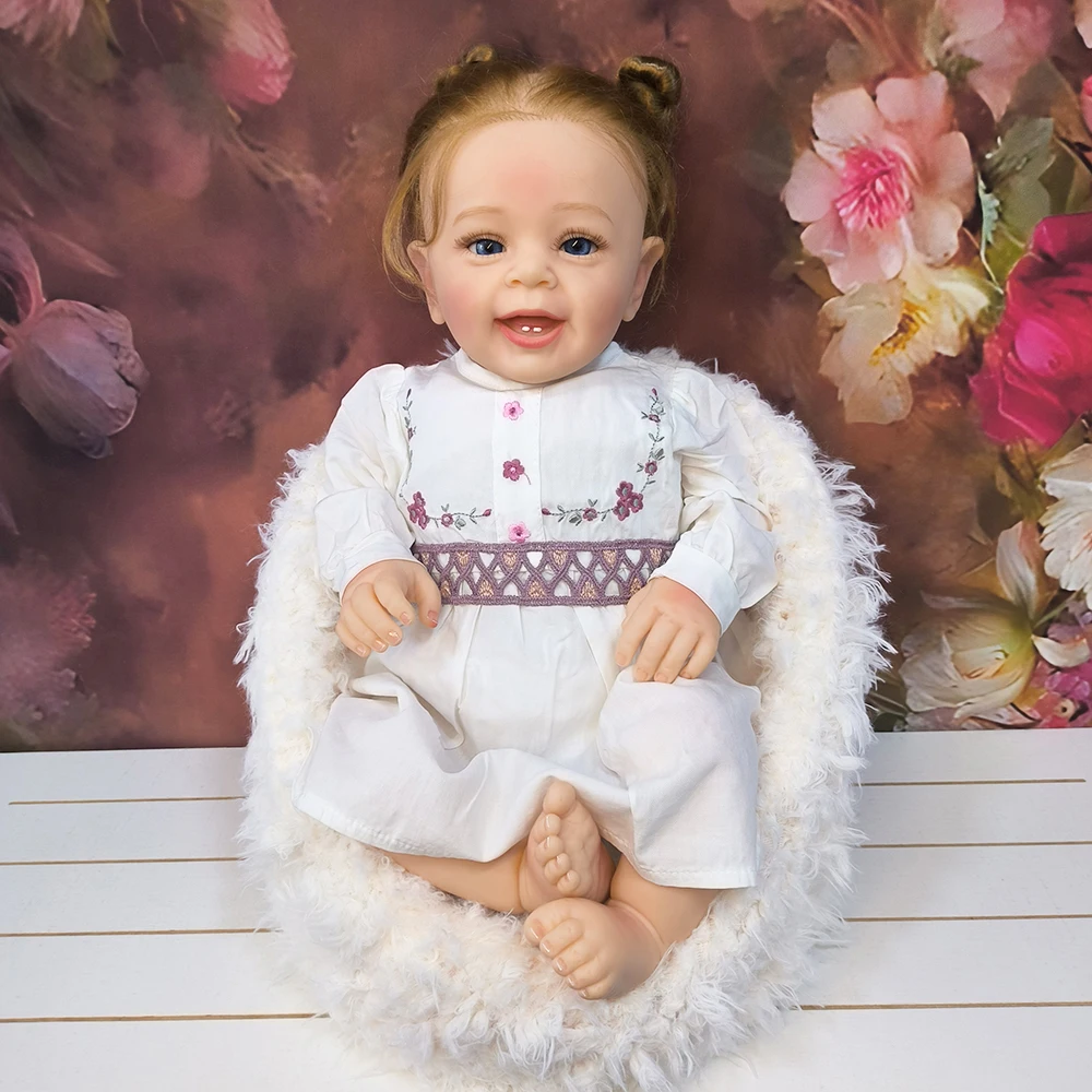 

Реалистичная силиконовая кукла-Реборн, виниловая Кукла-младенец на все тело, подарок для новорожденных, 58 см 23 дюйма